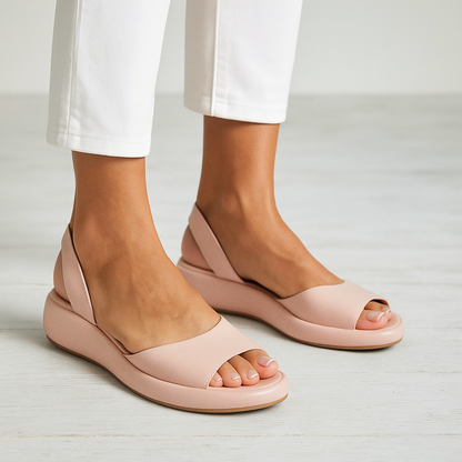 Roos - Moderne Orthopedische Sandalen Dames met Brede Band en Slingback Zool