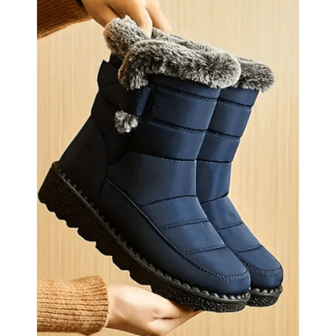 Roos - Snowboots dames waterdicht en warm gevoerd met profielzool