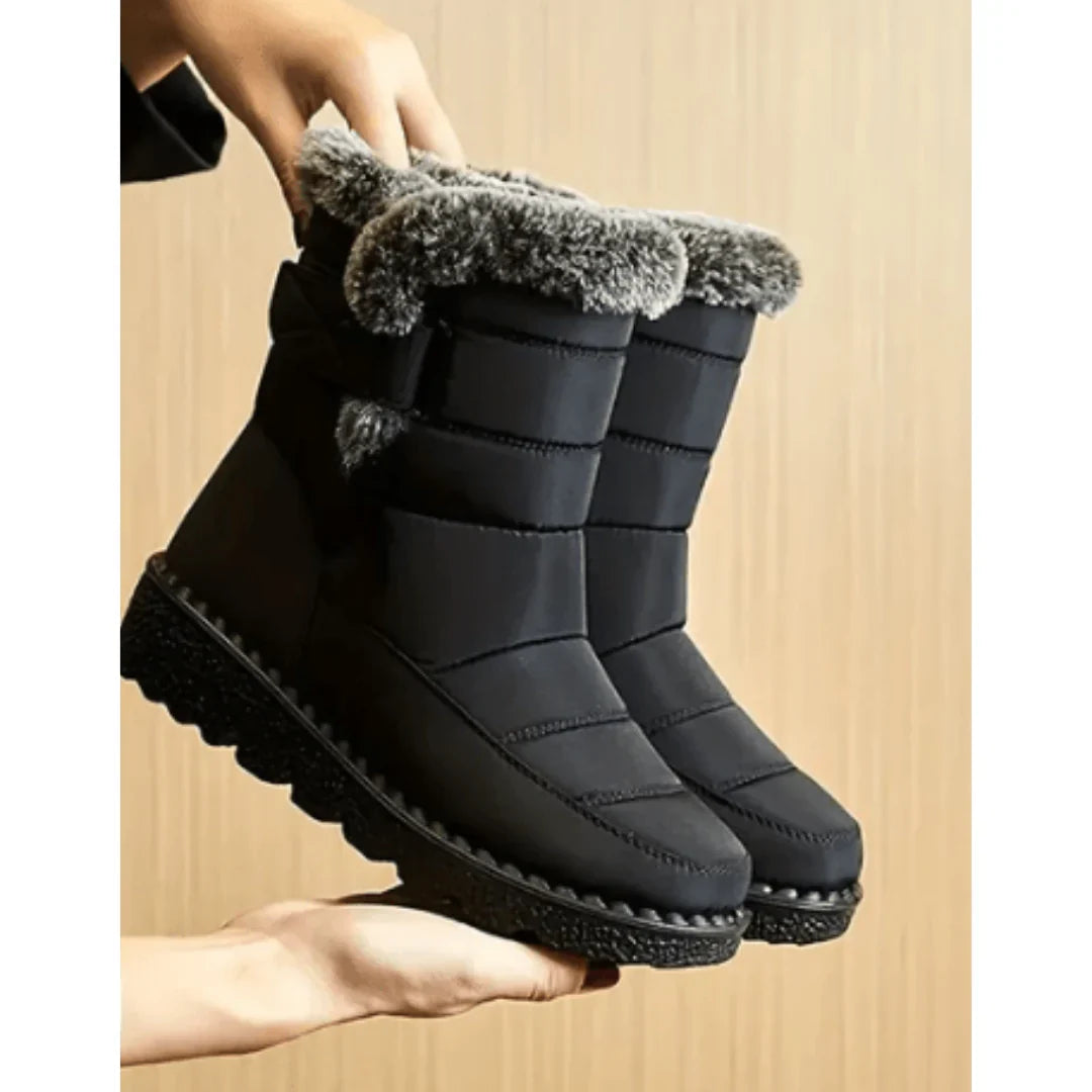 Roos - Snowboots dames waterdicht en warm gevoerd met profielzool