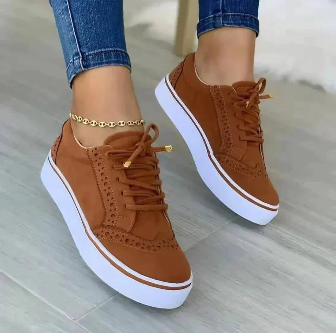Roos - Orthopedische Dames Sneakers voor de Herfst met Platformzool
