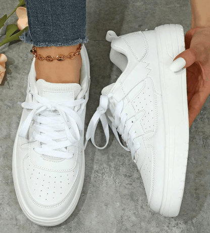 Roos - Trendy Orthopedische Sneakers Dames met Kleurvlakken en Geperforeerde Neus
