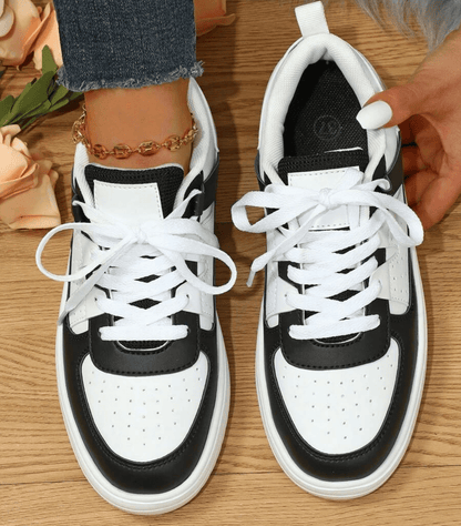 Roos - Trendy Orthopedische Sneakers Dames met Kleurvlakken en Geperforeerde Neus