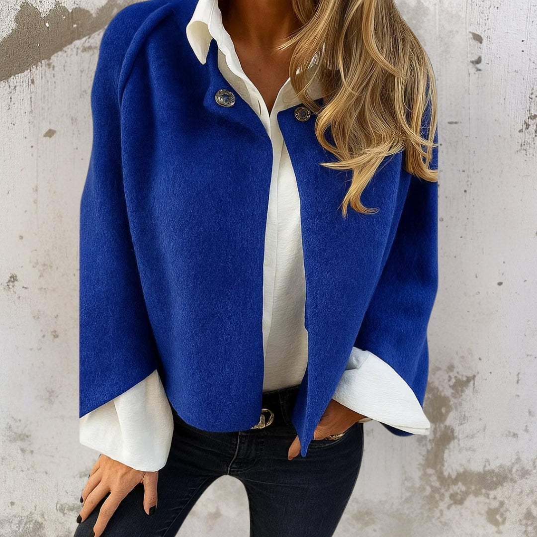 Roos - Dames Herfstjas Elegant en Kort met Knoopsluiting