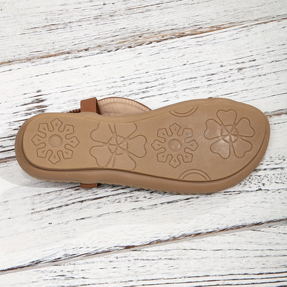 Saar - Boho Comfort Sandalen Dames met Kraaldetails en Elastische Enkelband