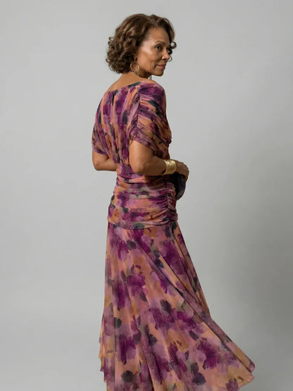 Saar - Vintage Zomerjurk Dames met Schoudervrije Hals en Getailleerde Taille