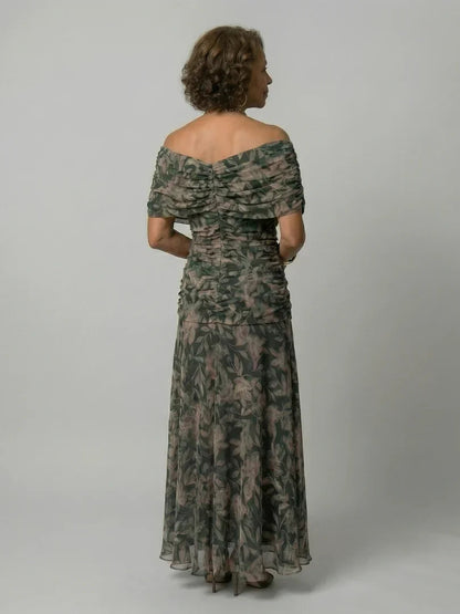 Saar - Vintage Zomerjurk Dames met Schoudervrije Hals en Getailleerde Taille