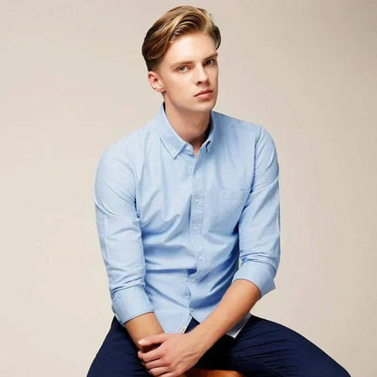 Sander - Net Casual Smart Overhemd Heren met Ademende Stof en Verzorgde Kraag