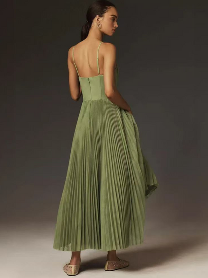 Sanne - Elegante Bruiloft Gastenjurk Dames met Bustier en Geplooide Rok