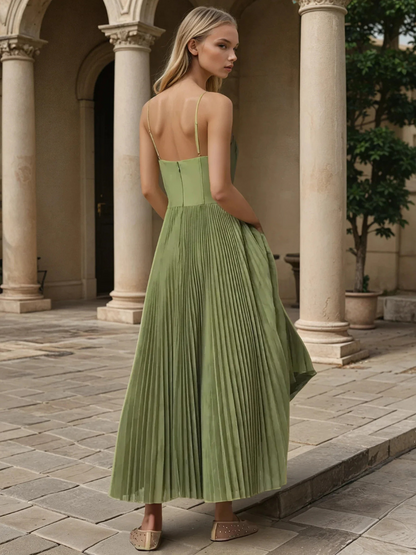 Sanne - Elegante Bruiloft Gastenjurk Dames met Bustier en Geplooide Rok