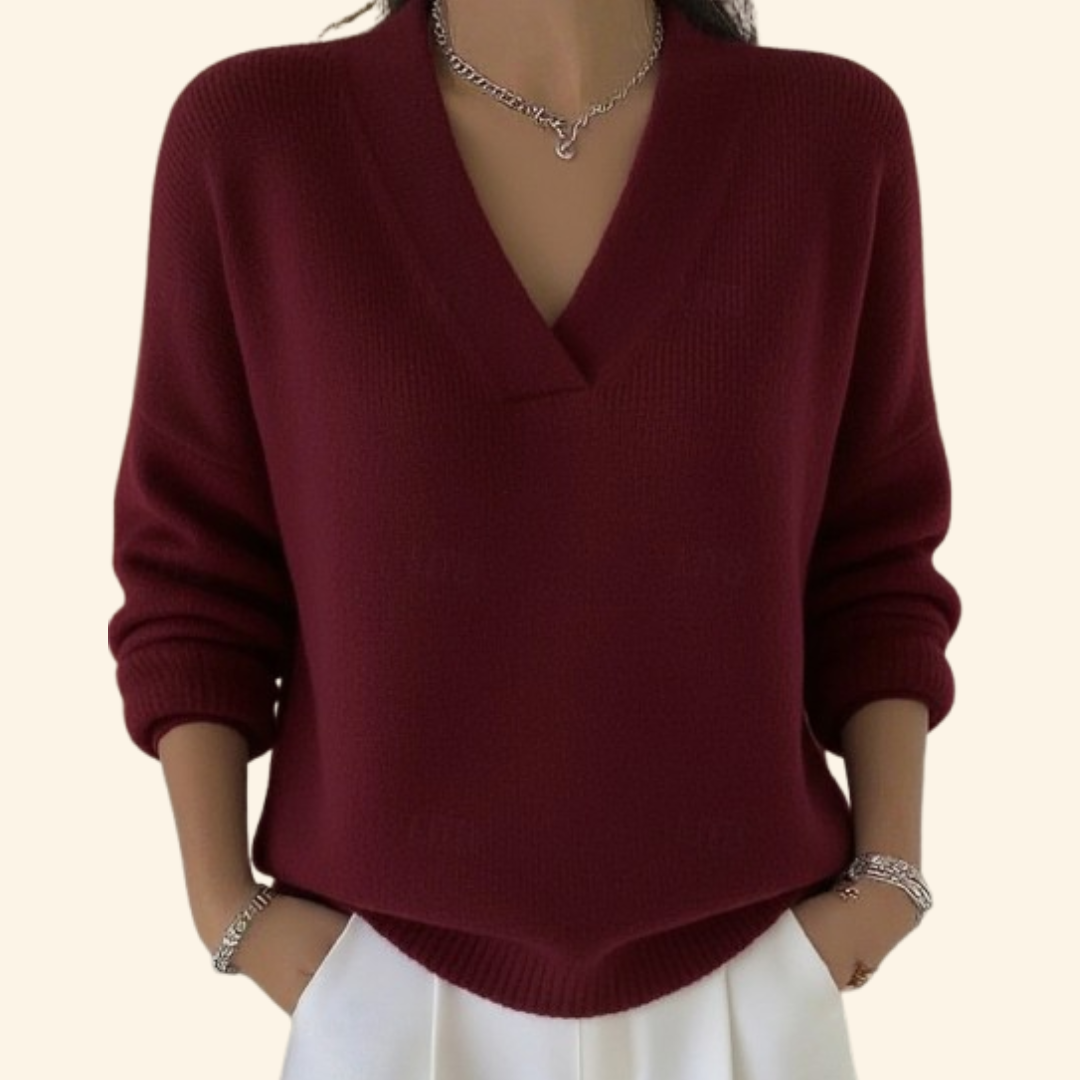 Sanne - Dames Trui Cashmere Stijl met V-hals