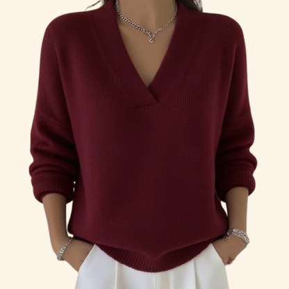 Sanne - Dames Trui Cashmere Stijl met V-hals