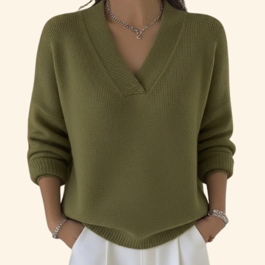 Sanne - Dames Trui Cashmere Stijl met V-hals