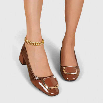 Sanne - Orthopedische Pumps Dames met Ergonomische Zool en Gouden Gespdetail