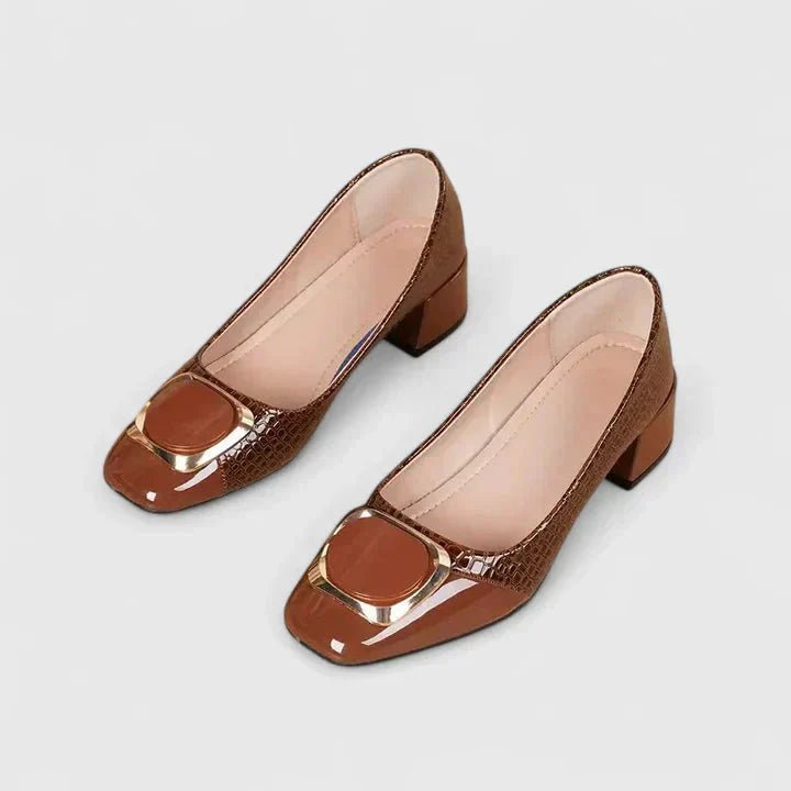 Sanne - Orthopedische Pumps Dames met Ergonomische Zool en Gouden Gespdetail