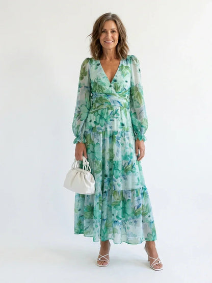 Sanne - Elegante Zomerjurk Dames met V-hals en Wikkeleffect