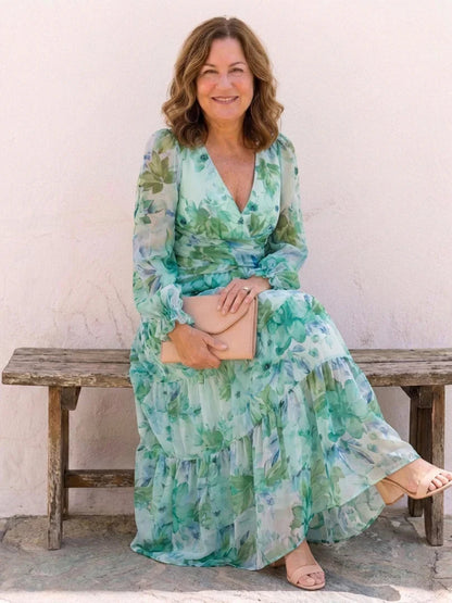 Sanne - Elegante Zomerjurk Dames met V-hals en Wikkeleffect