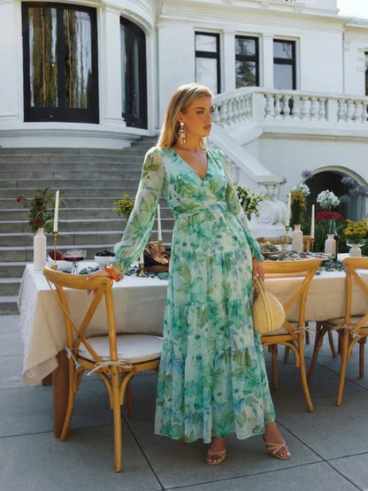 Sanne - Elegante Zomerjurk Dames met V-hals en Wikkeleffect