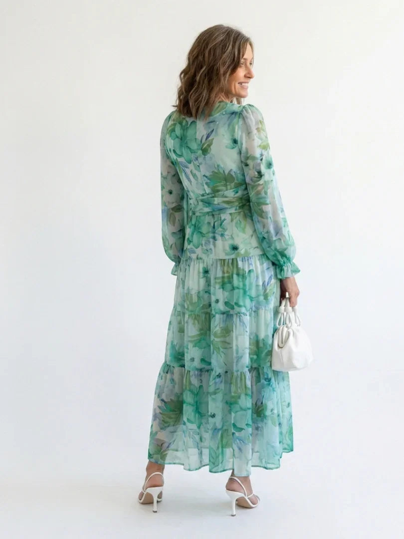 Sanne - Elegante Zomerjurk Dames met V-hals en Wikkeleffect