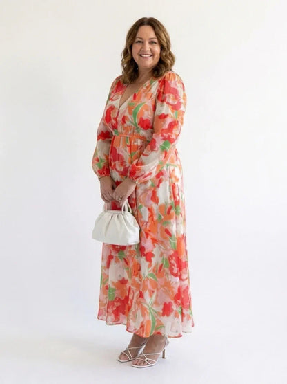 Sanne - Elegante Zomerjurk Dames met V-hals en Wikkeleffect