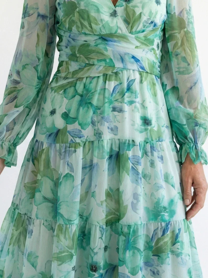 Sanne - Elegante Zomerjurk Dames met V-hals en Wikkeleffect
