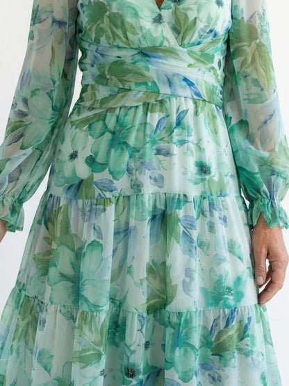 Sanne - Elegante Zomerjurk Dames met V-hals en Wikkeleffect