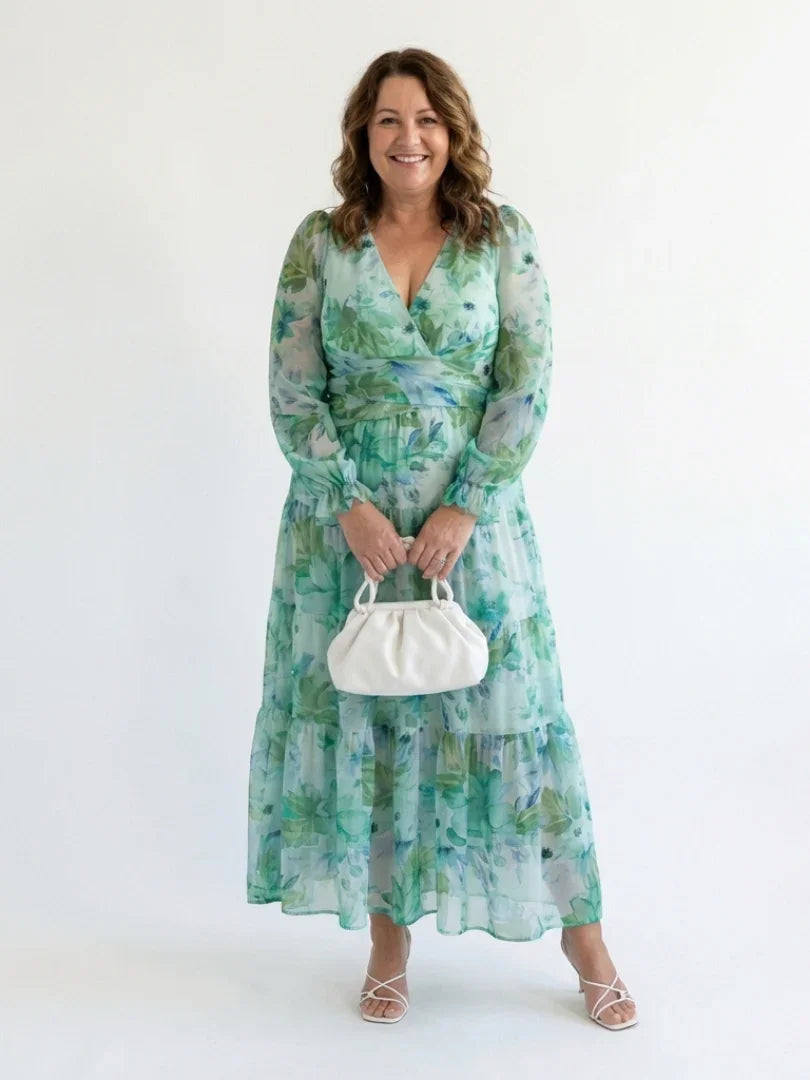 Sanne - Elegante Zomerjurk Dames met V-hals en Wikkeleffect