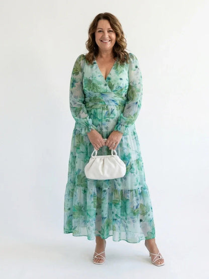 Sanne - Elegante Zomerjurk Dames met V-hals en Wikkeleffect