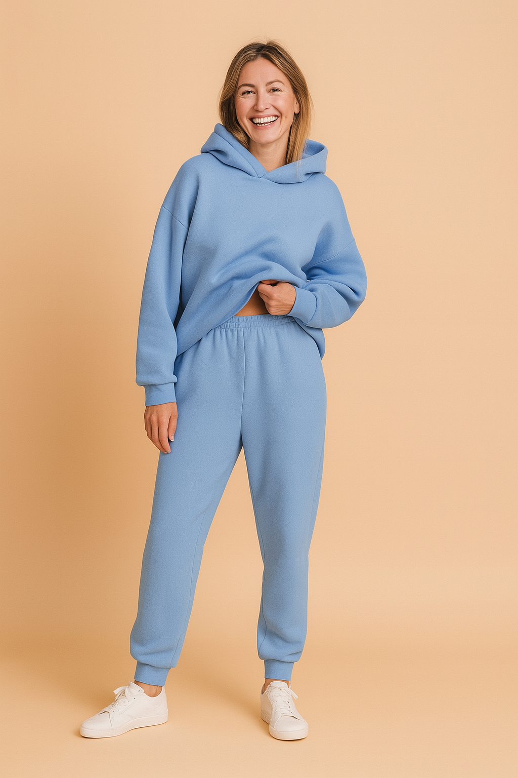 Sanne - Loungeset dames oversized en comfortabel met capuchon en zakken