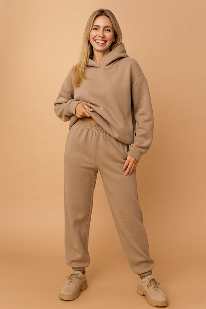 Sanne - Loungeset dames oversized en comfortabel met capuchon en zakken