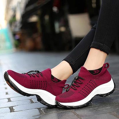 Sanne - Stoere Orthopedische Sneakers Dames met Veerkrachtige Zool en Vetersluiting