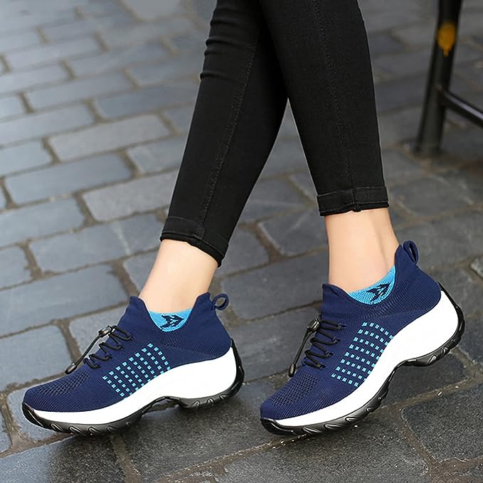 Sanne - Stoere Orthopedische Sneakers Dames met Veerkrachtige Zool en Vetersluiting
