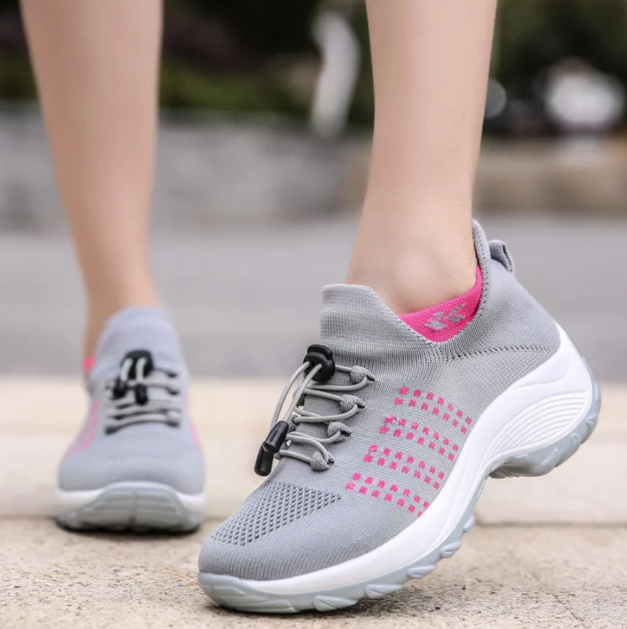 Sanne - Stoere Orthopedische Sneakers Dames met Veerkrachtige Zool en Vetersluiting