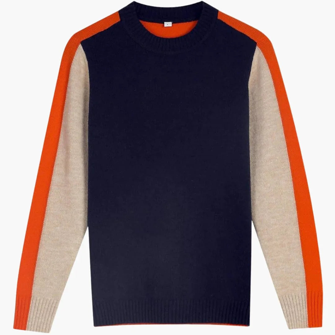 Sanne - Trui dames gebreid warm en net met lange mouw en ronde hals