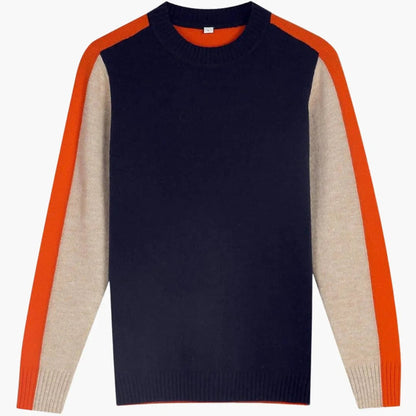Sanne - Trui dames gebreid warm en net met lange mouw en ronde hals