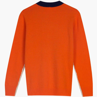 Sanne - Trui dames gebreid warm en net met lange mouw en ronde hals