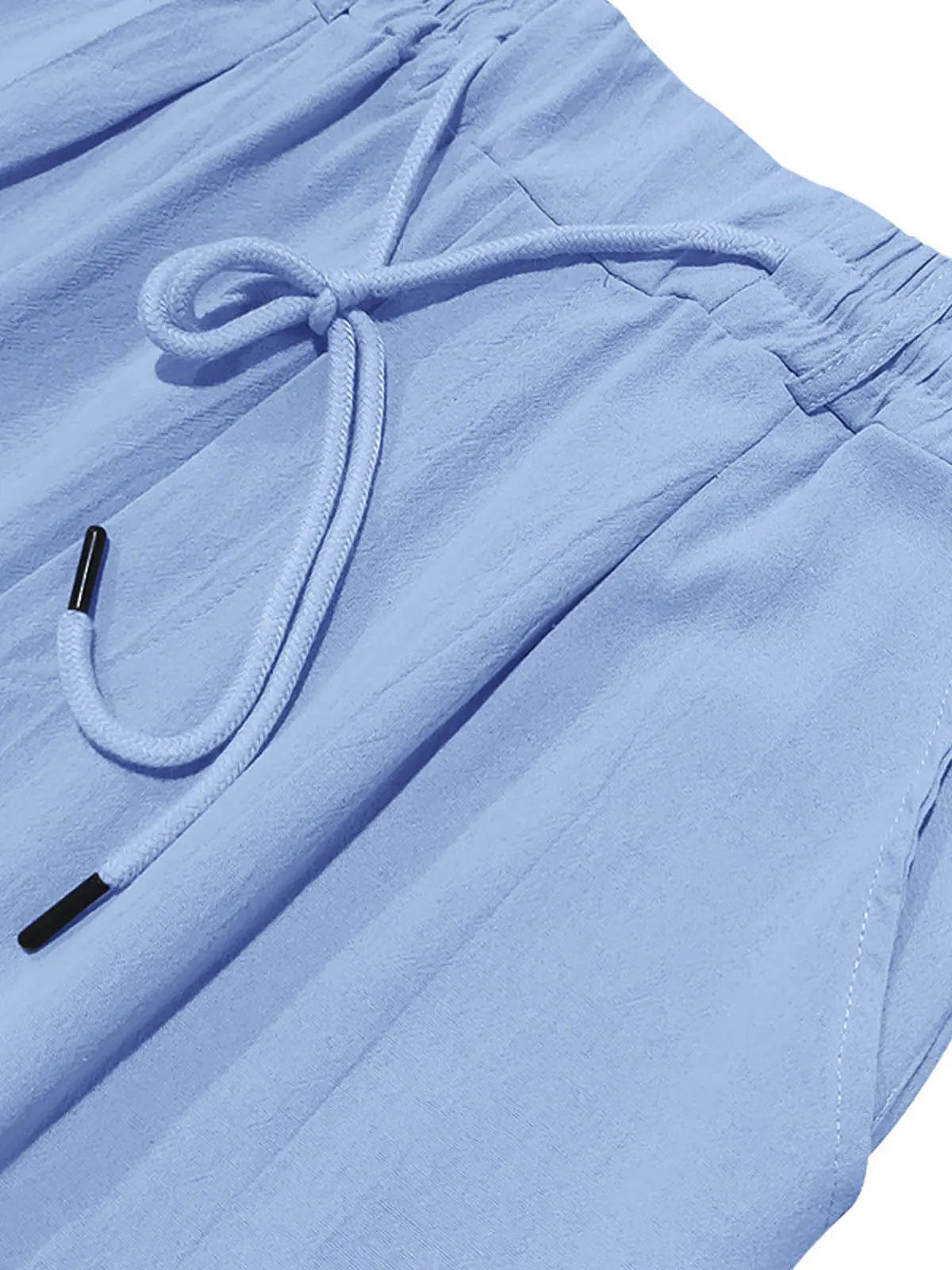 Sem - Casual Linnen Broek Heren met Elastische Taille en Trekkoord