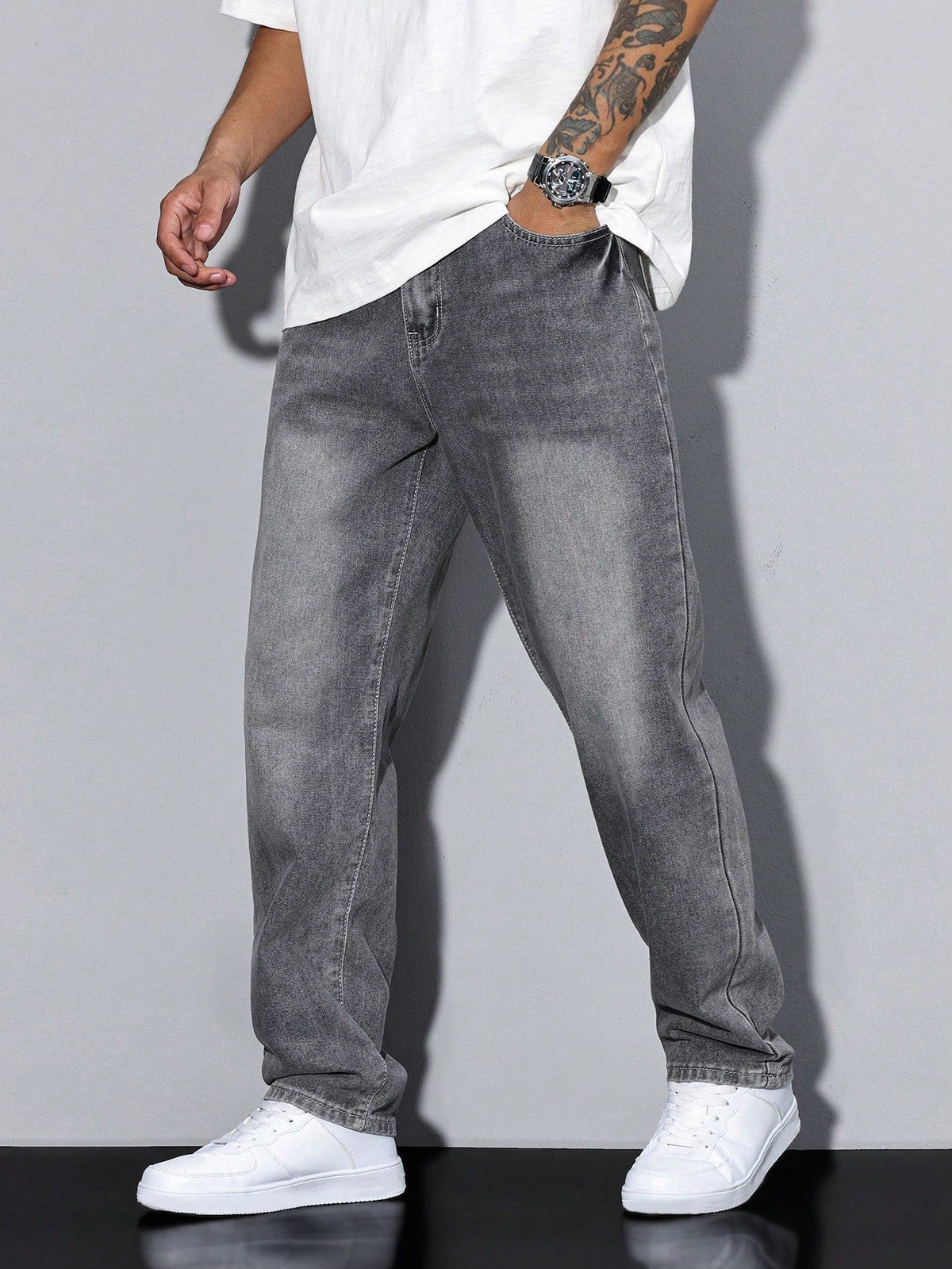 Sem - Heren Jeans Casual Smart met Rechte Pijp en Comfortabele Pasvorm