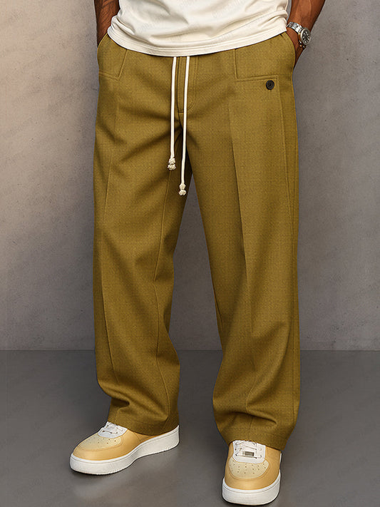 Sem - Heren Oversized Broek met Wijde Pasvorm en Trekkoord Taille