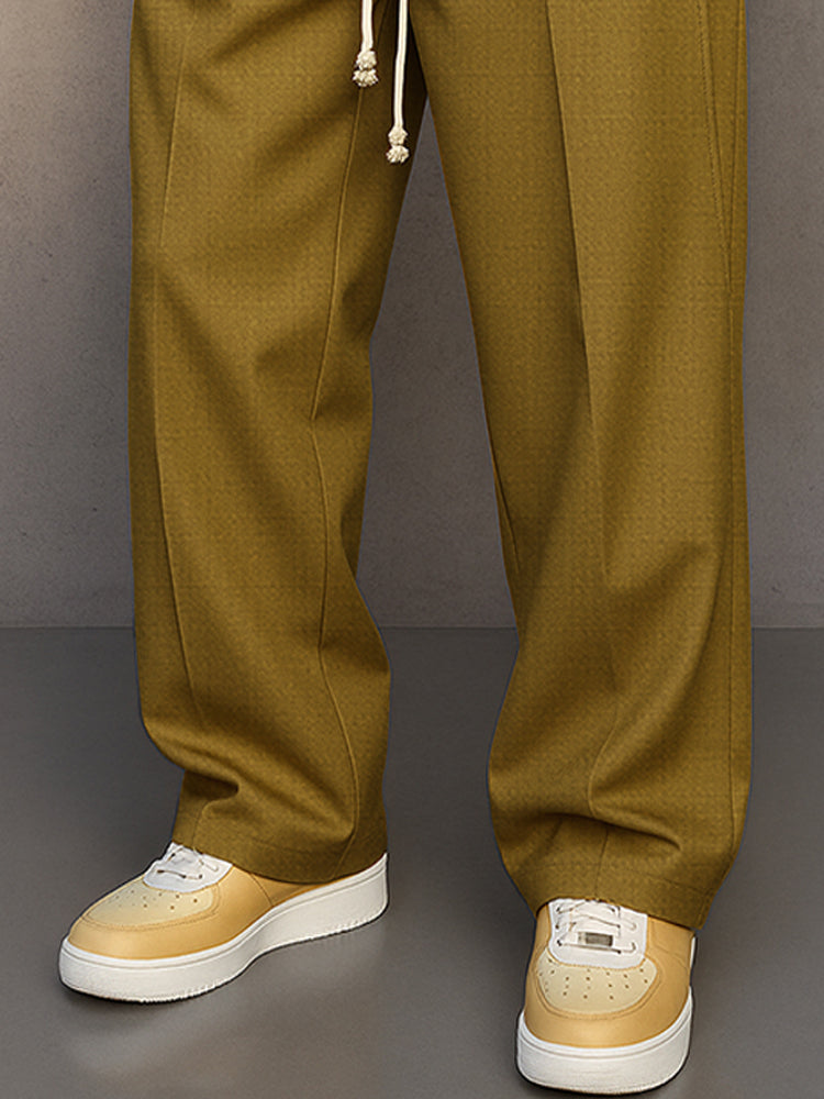 Sem - Heren Oversized Broek met Wijde Pasvorm en Trekkoord Taille