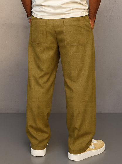 Sem - Heren Oversized Broek met Wijde Pasvorm en Trekkoord Taille