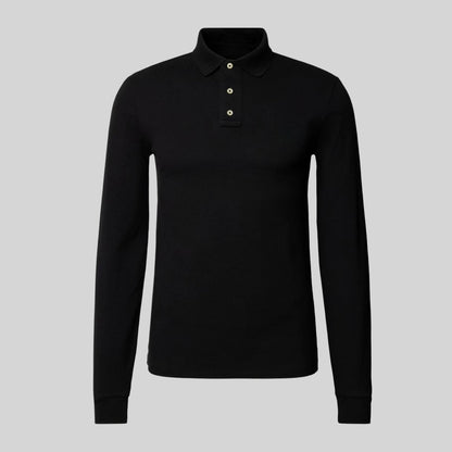 Sem - Klassieke Polo Heren Longsleeve met Kraag en Knoopsluiting