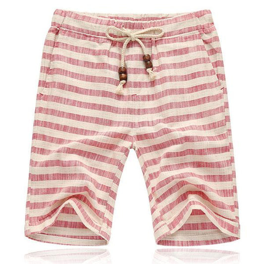 Sem - Stoere Linnen Korte Broek Heren met Elastische Taille en Koord