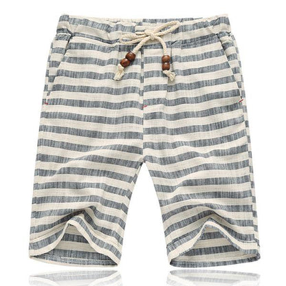 Sem - Stoere Linnen Korte Broek Heren met Elastische Taille en Koord