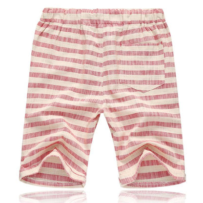 Sem - Stoere Linnen Korte Broek Heren met Elastische Taille en Koord