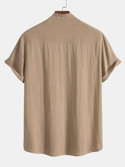 Sem - Stoere Linnen Zomer Set Heren met Korte Mouw Overhemd en Broek