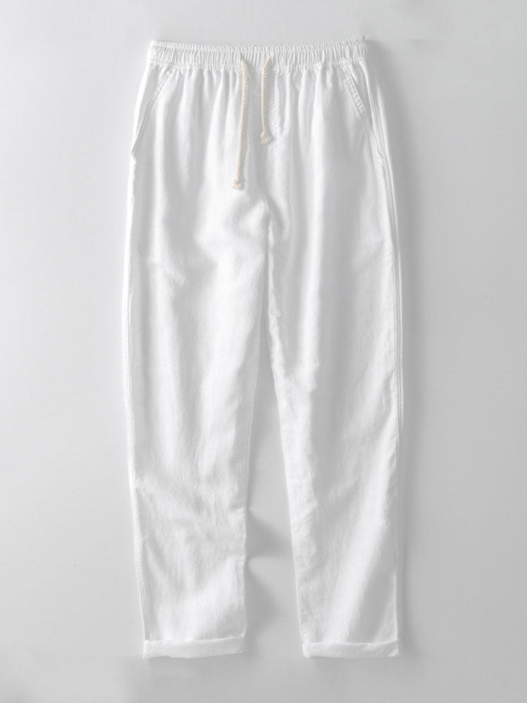Sem - Stoere Linnen Zomer Set Heren met Korte Mouw Overhemd en Broek