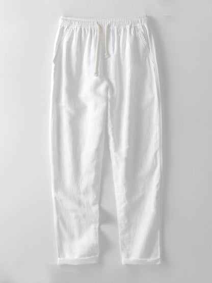 Sem - Stoere Linnen Zomer Set Heren met Korte Mouw Overhemd en Broek