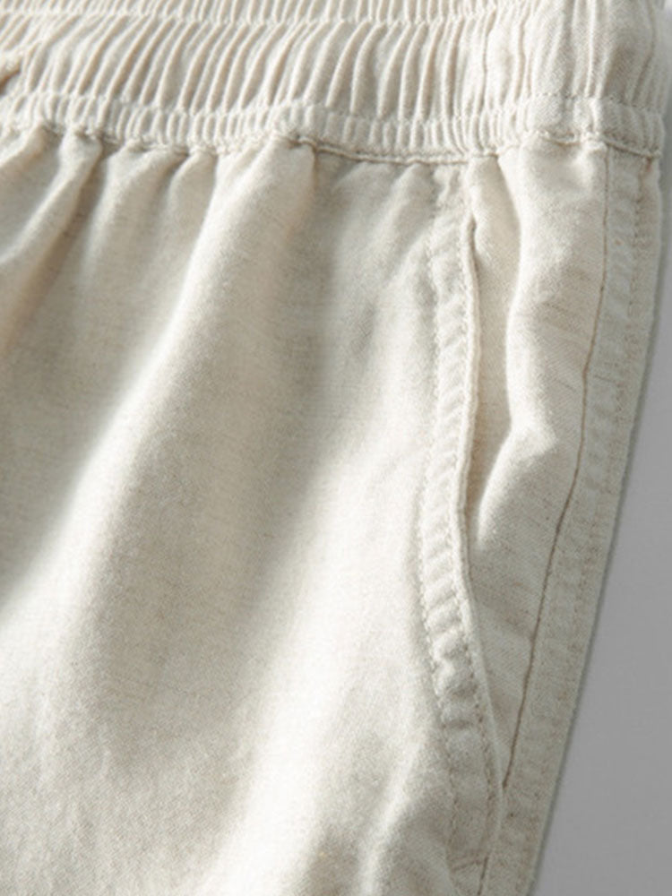 Sem - Stoere Linnen Zomer Set Heren met Korte Mouw Overhemd en Broek