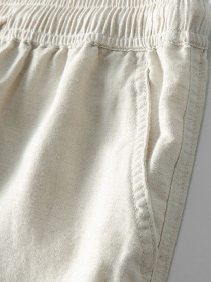 Sem - Stoere Linnen Zomer Set Heren met Korte Mouw Overhemd en Broek