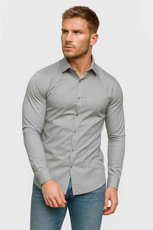 Overhemd Heren | Slimfit | Met Knoopsluiting | All-Season | Comfortabele pasvorm